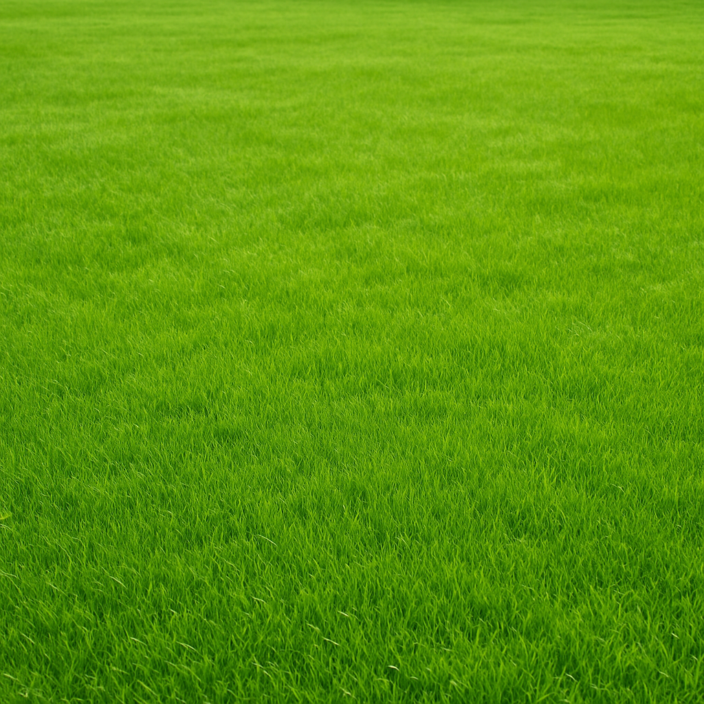 Lush, green lawn becuase raccoons didnt destroy it
